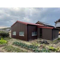 滋賀県　角波鉄板750　外壁貼り替え工事