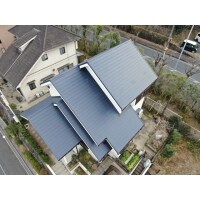 奈良県　ガルテクト葺き替え工事　増し貼り施工