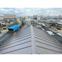 大阪府守口市　立平葺きに屋根重ね葺き工事