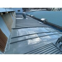 大阪市　リファインルーフ屋根カバー工法　屋根塗装工事