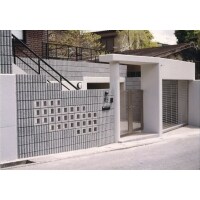 車庫と門柱の一体型