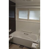 ブラインドイン複製ガラスの窓付き浴室＆洗面交換工事
