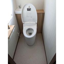 手洗いが別になり手すりも付き便利でステキな空間になりましたね！節水効果も期待できますね！