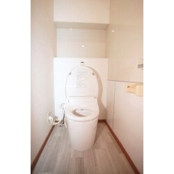 全体的に白を基調としたトイレになり、清潔感が出ておしゃれになりました。