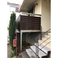 須磨区 木製バルコニー腐食 アルミバルコニー交換取付工事