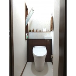 キャビネット式トイレですっきりトイレリフォーム