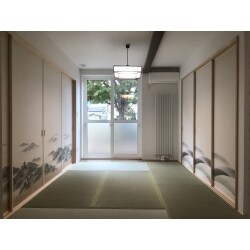 和室まるごとリフォーム　窓も断熱サッシで暖かなお部屋へ
セントラルパネルも縦型で壁と一体感