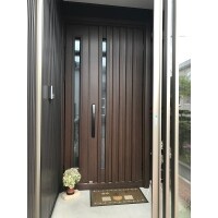 断熱玄関リフォームドア工事