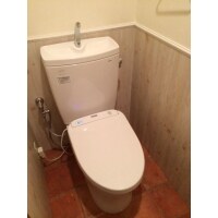 かわいらしく、掃除もしやすいトイレ