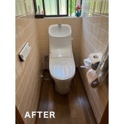 使い慣れた手洗い付き一体型トイレに取り替えました。