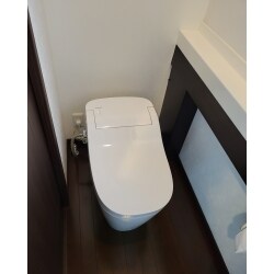 外壁塗装と、水まわり交換工事をしました。
外壁は、２色を使いバイカラーに。
トイレは、２カ所交換工事をさせて頂きました。


