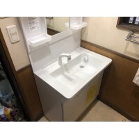 一宮市で古くなった洗面化粧台をリフォームしました