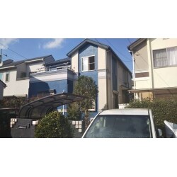 爽やかなブルーで一際目立つ外壁塗装