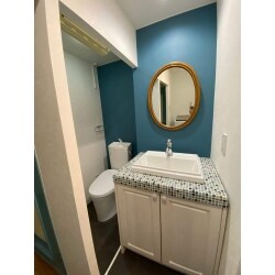 ～北欧調～　洗面トイレを一体に！ひろびろ空間！