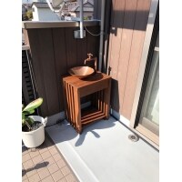 バルコニー内水栓、照明取り付け工事