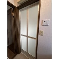 浴室扉折れ戸面材交換工事