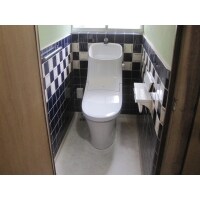 壁はそのまま、トイレ改修工事