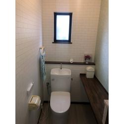 アクセントクロスのご提案及びウォシュレット機能性のご説明