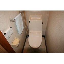 一体型トイレでお掃除が楽に！