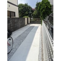 雨の日も快適!砂利の外構をコンクリート砂利へ
