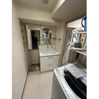 収納広々、使いやすい洗面台に