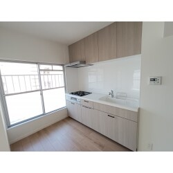 1室全てのリノベーションを行いました。大きな窓が多くあるお部屋でしたが、中々窓からの光が部屋の奥まで届かず暗い雰囲気がありました。せっかく大きな窓があるので、そこも生かしたお部屋ができないかと思いました。今後長く住んでいただけるよう水回りや収納機能を充実させ、壁紙も貼り替えを行っていますので新築のような感覚になっていただけます。