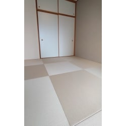 流行りの琉球畳でお洒落に快適に大変身！
浴室の改装には特別な工法を用いてリーズナブルにきれいなお風呂に生まれ変わりました。