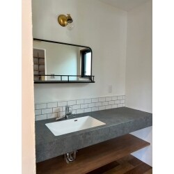 グレーがかっこいい造作洗面台