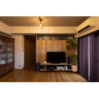 足場板でオリジナル感をプラスしたリビング