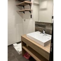 こだわりタイルの造作洗面台