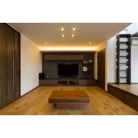 アクセントクロスがかっこいいリビング