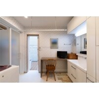 洗濯物がすぐ干せる!家事動線に優れた洗面室