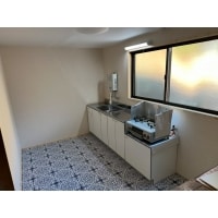 キッチン取替・クロス・クッションフロア貼り工事