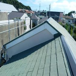 神奈川県藤沢市Ｆ様邸　破風板金工事 及び 仮設足場設置