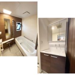 TOTOのユニットバスと洗面化粧台でリフォーム