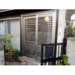 ﾘｼｪﾝﾄ玄関引戸SG仕様手動2枚建戸61型　シャイングレー
