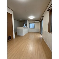 ペットドアと腰壁設置