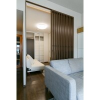 ゆるやかな仕切りでプライベートな空間を