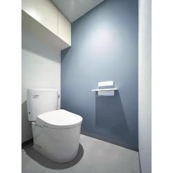 フォルムきれいなトイレを選びました。クロスは邪魔をしないように極力シンプルに。
