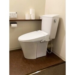 設備はご要望通りのものをご提案。
トイレ工事の内装はご希望ではなかったが
使用年数がだいぶ経っていたので便器跡の汚れを懸念し、床だけ内装も追加