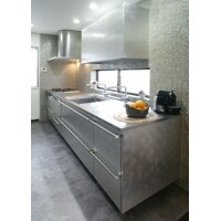 こだわりのオールステンレスのキッチン(トーヨーキッチン:BAY)