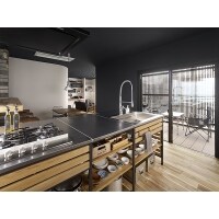 空手家が住むインダストリアルなキッチン