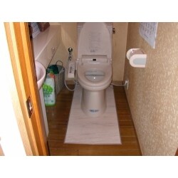 トイレ交換と特殊素材シート