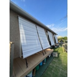 ウッドデッキへの日差しを避けることが出来るようになりました。