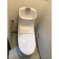 手洗い器の吐水口がシャワータイプになり、器も深いため水の飛沫を防ぐことが出来ます。