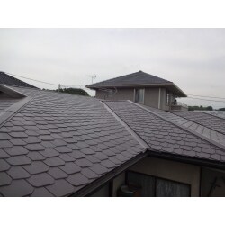 スレート屋根施工後の様子です。