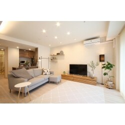 北欧風のナチュラルテイストな家具に合うよう、エコカラットや照明プランなどのご提案をさせて頂きました。おしゃれな家具と小物・グリーンでアレンジされた、柔らかくハイセンスな空間になりました。