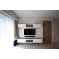 オリジナルテレビボードと壁掛けテレビ 新築オプション工事