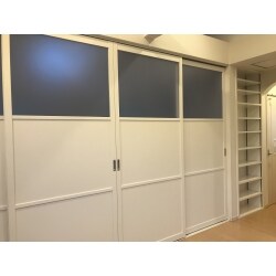 緑区H様　間仕切り開閉壁取付、収納造作