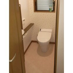トイレの壁紙張替工事